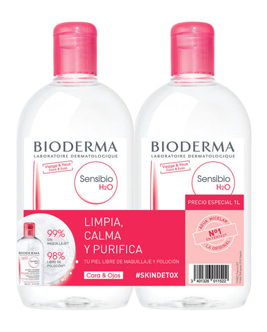 BIODERMA SENSIBIO H2O AGUA MICELAR 500 + 500ML