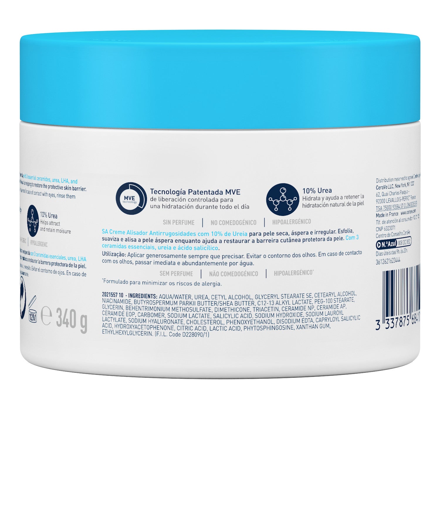 CERAVE CREMA ALISADORA ANTI-RUGOSIDADES  340G
