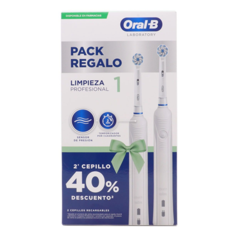 ORALB DUPLO CEPILLO ELECTRICO LIMP PROF 1